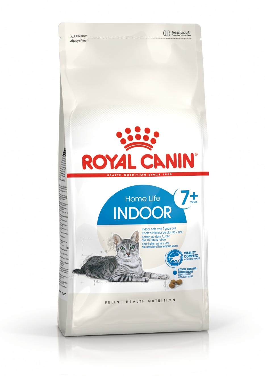 Royal Canin Indoor +7. Til indekatte over 7 år.