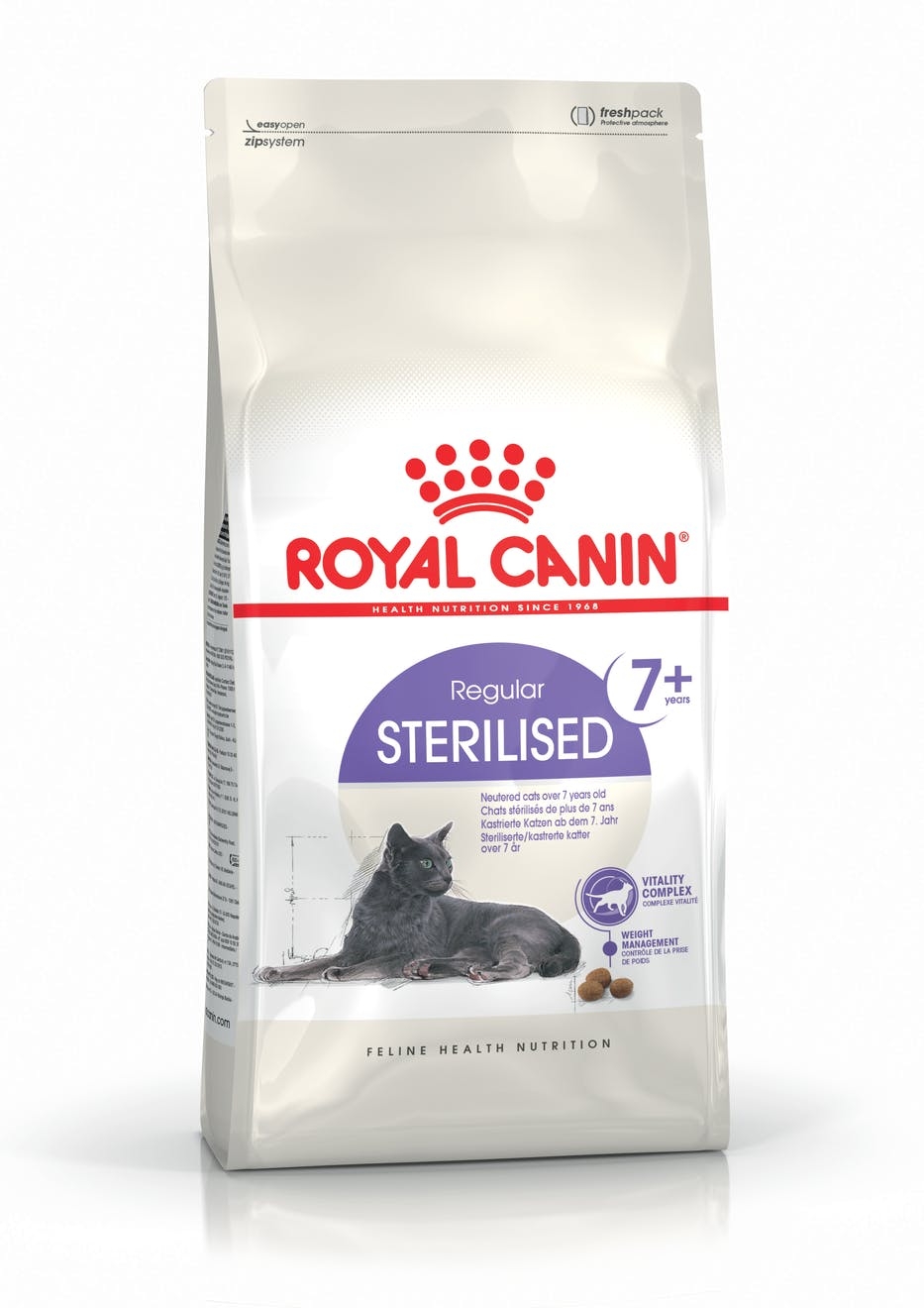 Se Royal Canin Sterilised 7+. Til steriliserede/kastrerede katte over 7 år hos Alttilhundogkat.dk
