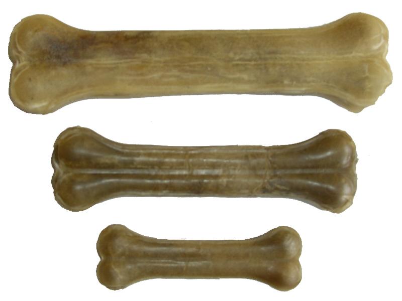 Blandet 3 Str. Presset tyggeben af oksehud. 10, 14, og 21 cm.