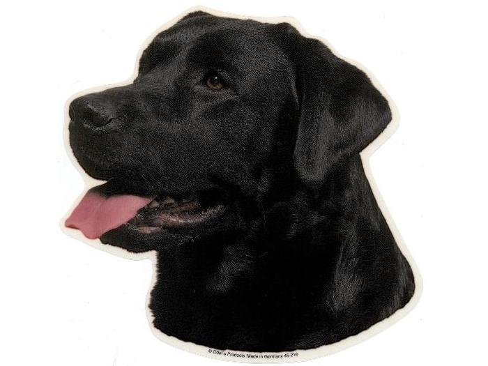 Labrador Retriever, sort, hv. Vælg: klistermærke, nøglering, mm.