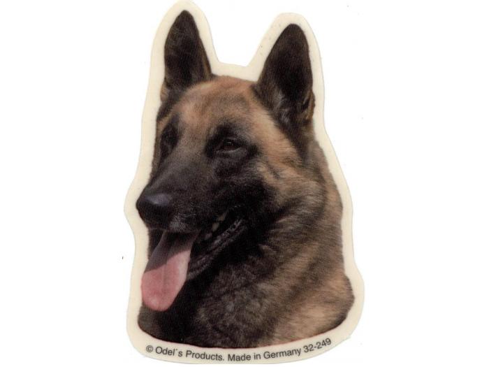 Malinois/Belgisk Hyrdehund, hv. Vælg: klistermærke, nøglering, broche, slipsenål, mm.