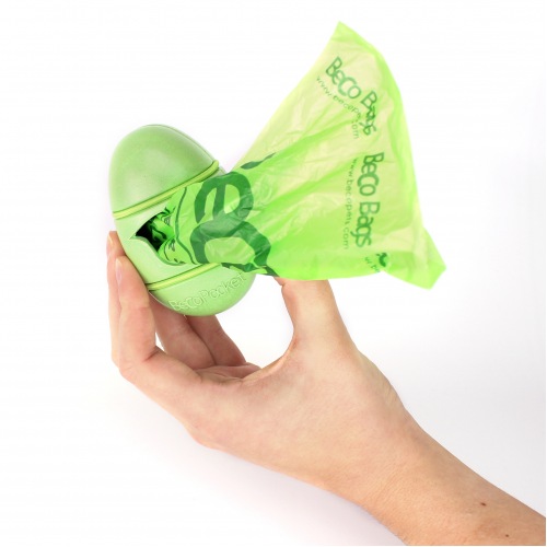 Billede af Beco Pocket høm-høm pose dispenser. Inkl. 15 poser. Grøn.