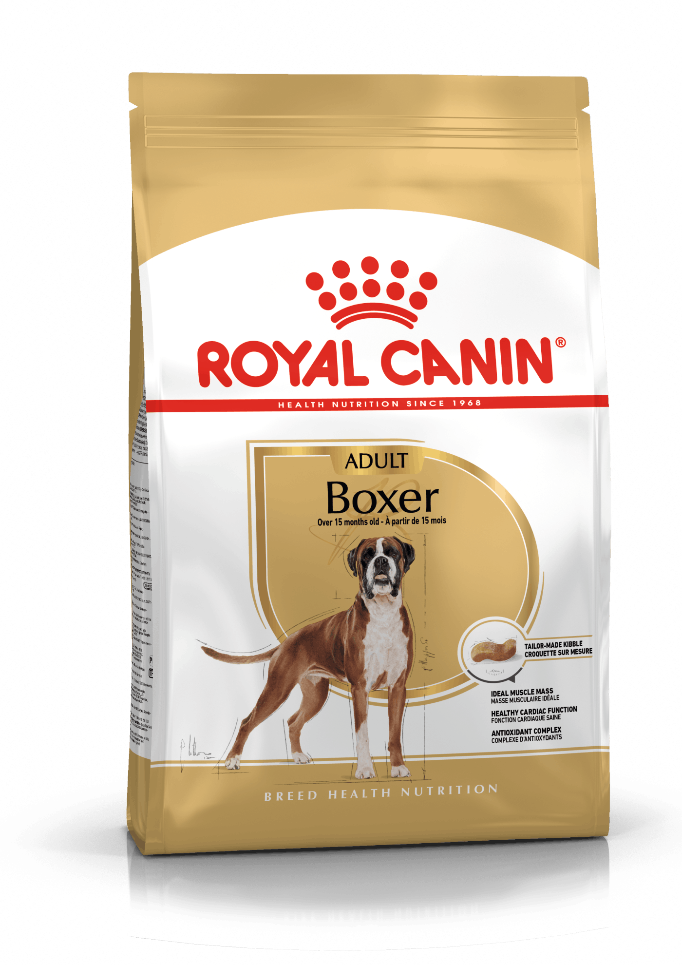 Se Royal Canin Boxer Adult - over 15 måneder. (12kg) hos Alttilhundogkat.dk