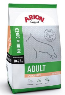 Arion - Hundefoder - Adult Medium - Laks & Ris - 12 Kg