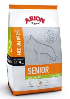Se Arion Original Senior Medium Breed - Kylling og Ris. 12kg hos Alttilhundogkat.dk