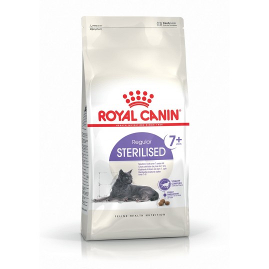 Royal Canin Sterilised 7+. Til steriliserede/kastrerede katte over 7 år