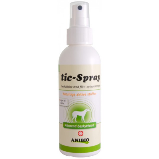 Anibio Tic-Spray til hund og kat. Beskytter mod lopper og flåter