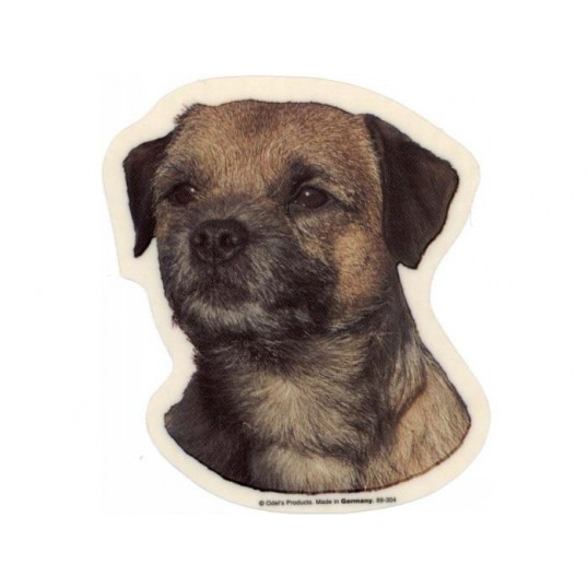 Border Terrier, hv. Vælg: Klistermærke, nøglering, broche, slipsenål, mm.