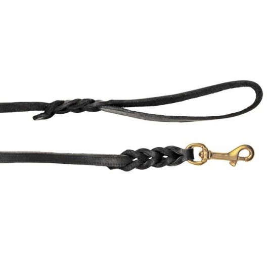 ALAC Læderline. Sort m. messing. 180cm.