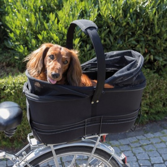 Mania Kyst Certifikat Cykelkurv/taske til bagagebæreren. Sort. 2 størrelser.