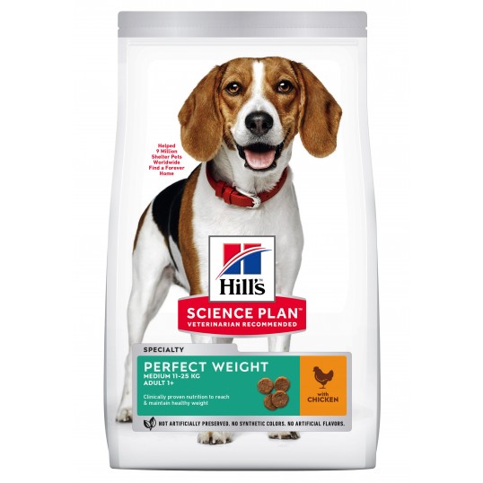 Hill's Science Plan™ Canine Adult Perfect Weight. Medium Breed. Chicken.