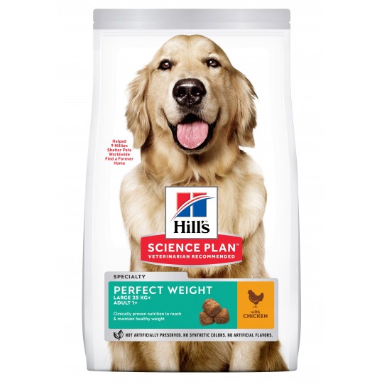 Hill's Science Plan™ Canine Adult Perfect Weight™ Large Breed. Chicken. 12kg.