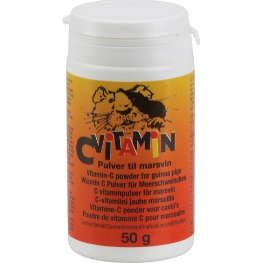 C-vitamin pulver til marsvin. 50g.