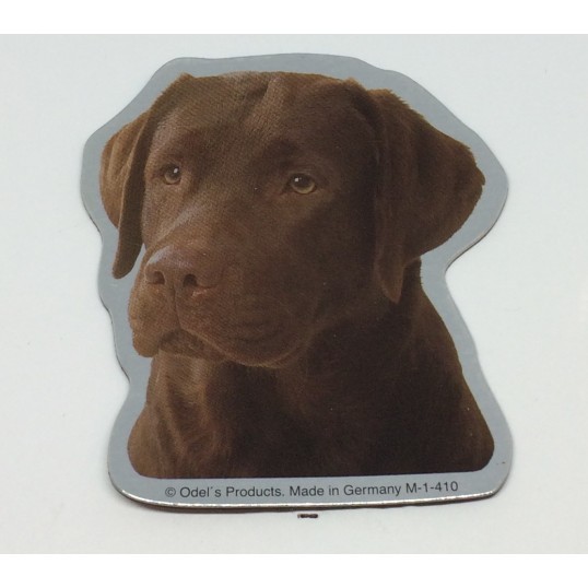 Magnet med Labrador, brun.