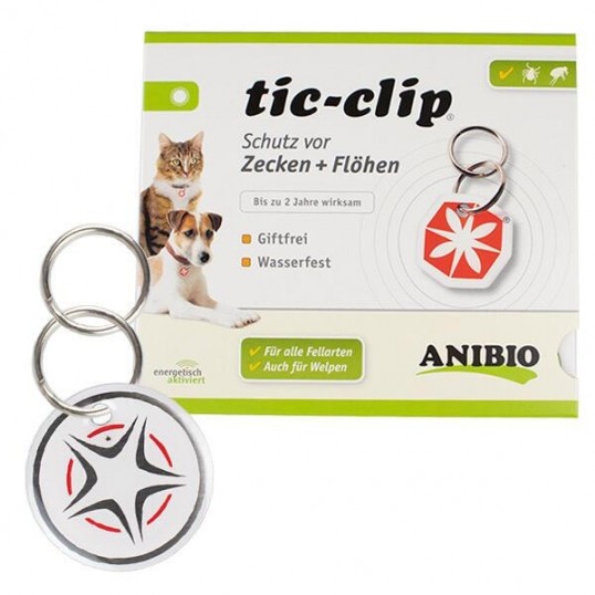 Anibio Tic-clip til hunde og katte, beskytter mod lopper og flåter