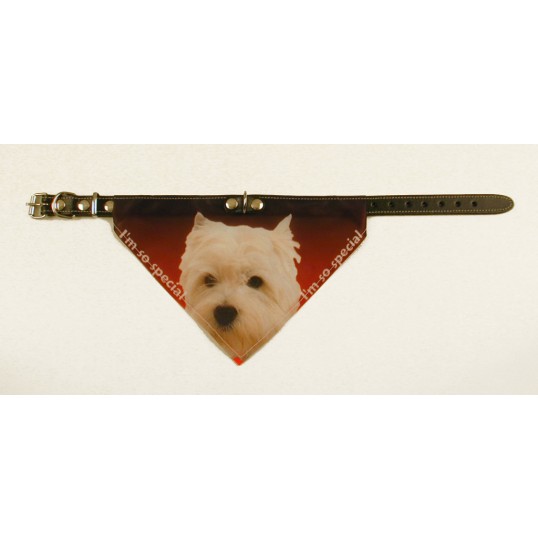 Bandana halsbånd med motiv af West Highland Terrier