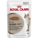 Royal Canin Ageing +12 Gravy. Tynde bidder i sovs. Vådfoder. Til katte over 12 år. 12 ps. á 85 g.