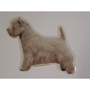 West Highland White Terrier, st. Vælg: klistermærke, nøglering, broche, slipsenål, mm