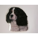 Cavalier King Charles Spaniel, Sort, hv. Vælg: klistermærke, nøglering, broche, slipsenål, mm.