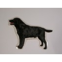 Labrador Retriever, sort, st. Vælg: klistermærke, nøglering, broche, slipsenål, mm.