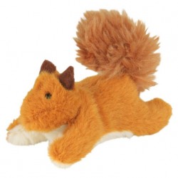 Plys-egern med catnip. Måler ca. 9 cm.