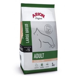 Arion Original Adult Large Breed hundefoder med Laks og Ris. Til hunde mellem 1-7 år, der vejer over 15 kg. (Pose á 12 kg) 