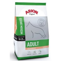 Arion Original Adult Medium Breed hundefoder med Laks og Ris. Til hunde mellem 1-8 år, der vejer 10-25 kg. 12kg