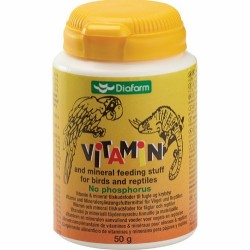 Vitamin- og mineralpulver til fugle og krybdyr. 50g.