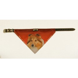 Bandana halsbånd med motiv af Shetland Sheppdog.