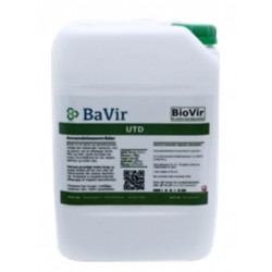  BaVir UTD desinficeringsmiddel til brug sammen med koldtågemakskinen. 10 Liter.