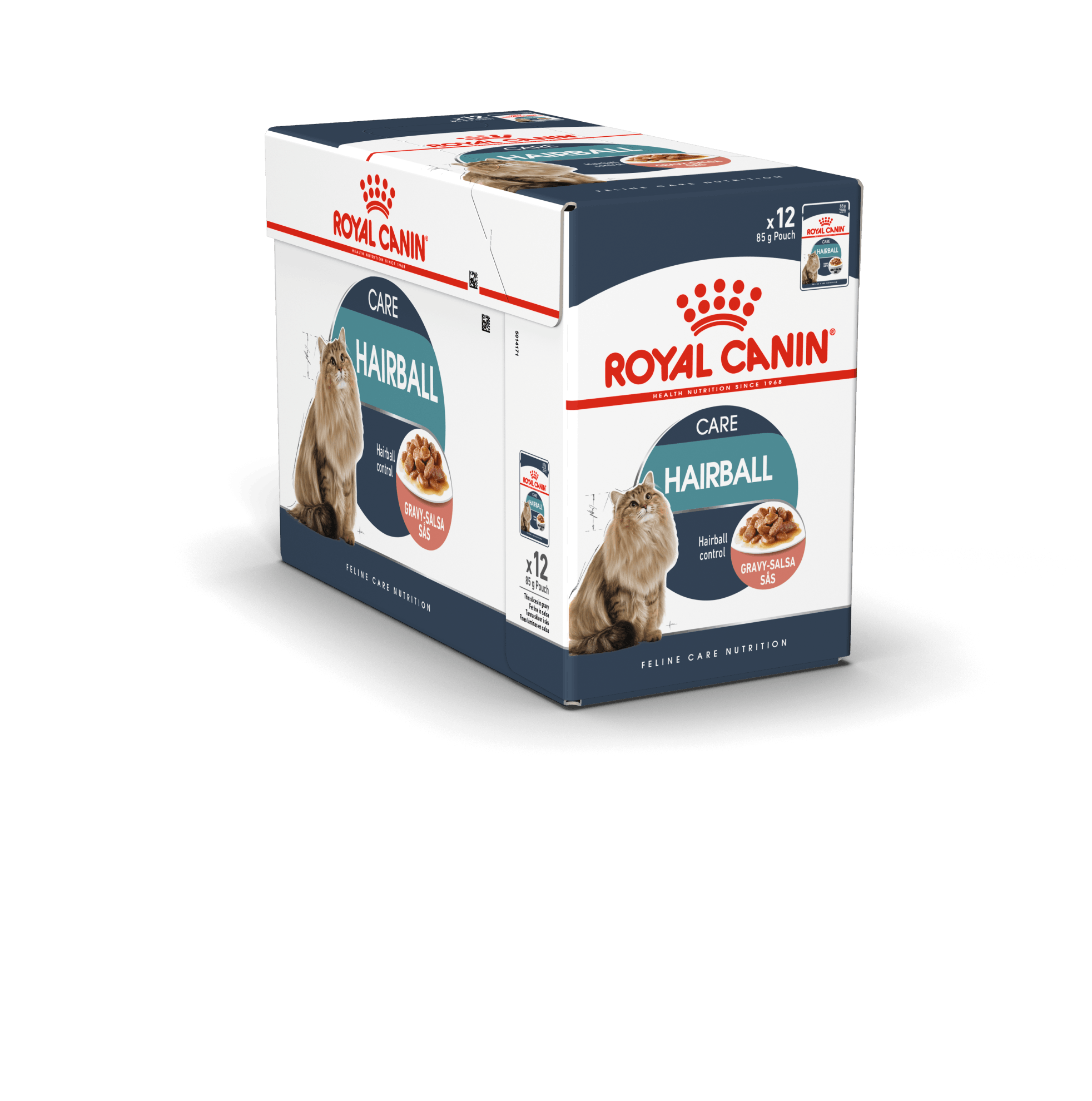 Royal Canin Hairball Care Gravy. Vådfoder. Til kat over 1år med tendens til hårboller. 12x85g