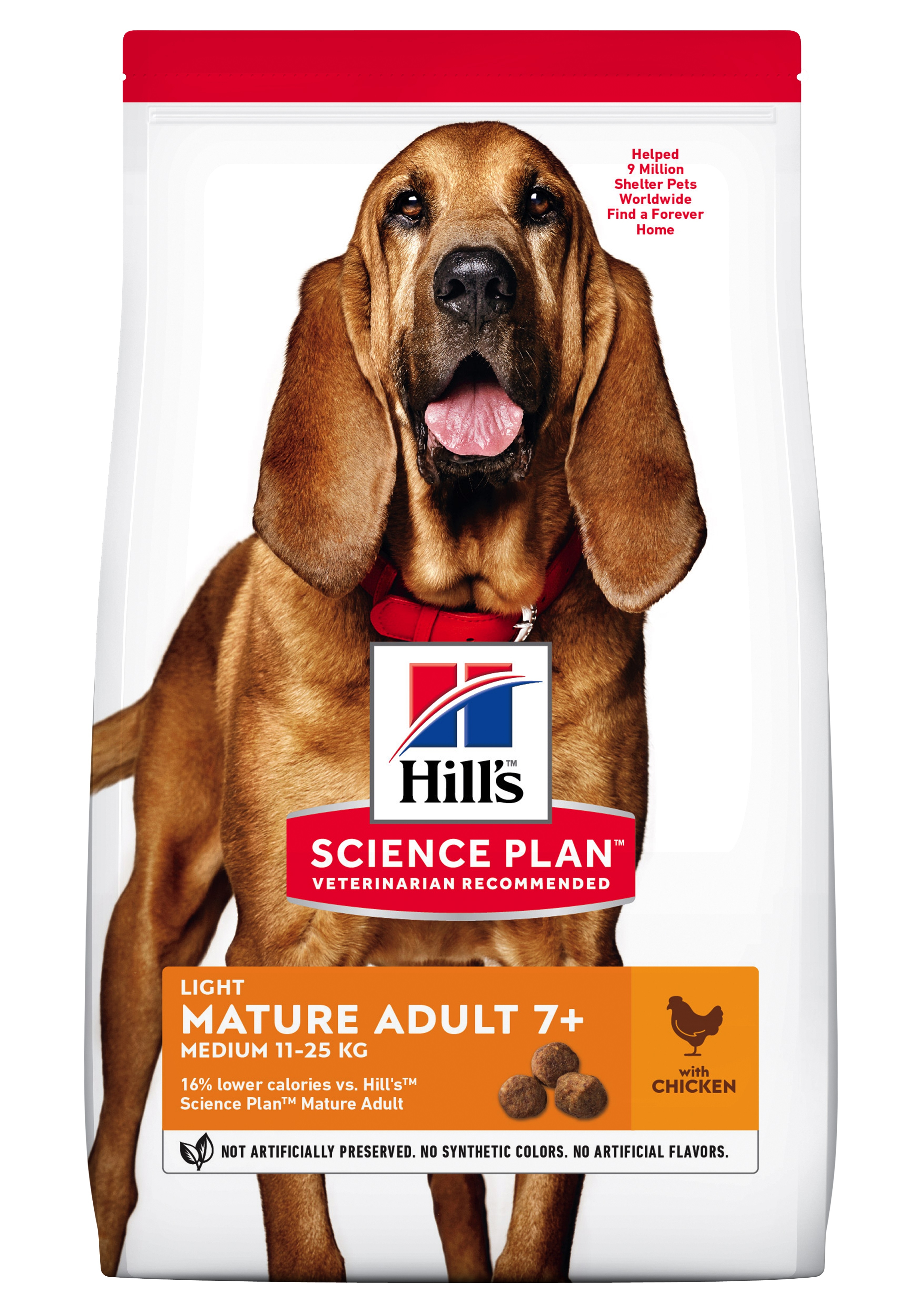 Billede af Hill's Science Plan&trade; Canine Mature Adult 7 + Light. Medium Breed. Chicken. 12kg. hos Alttilhundogkat.dk
