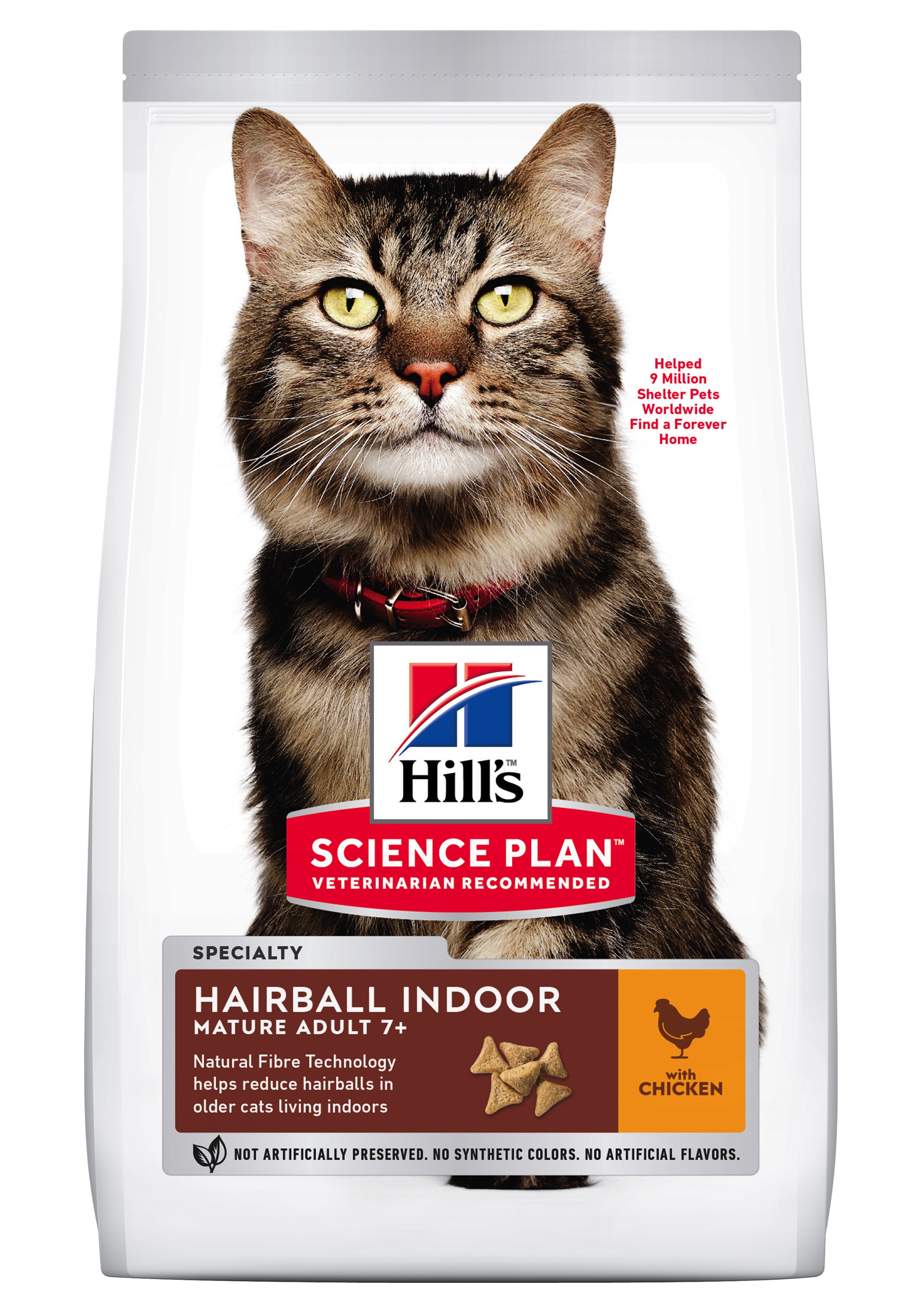 Hill's Science Plan Kat. Mature 7+ Hairball Indoor. Chicken.