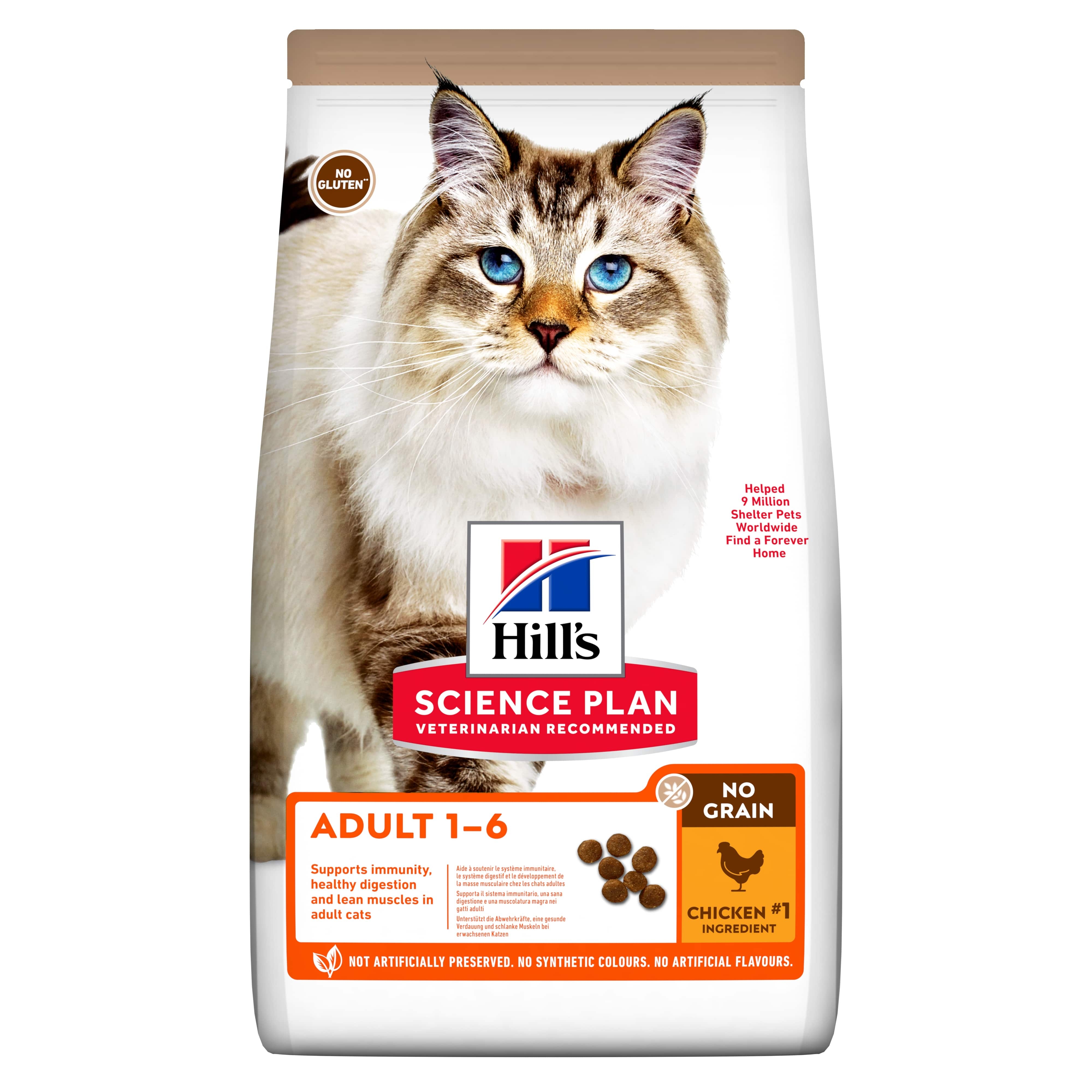 Billede af Hill's Science Plan Feline Adult. No Grain. Chicken. 1.5kg.