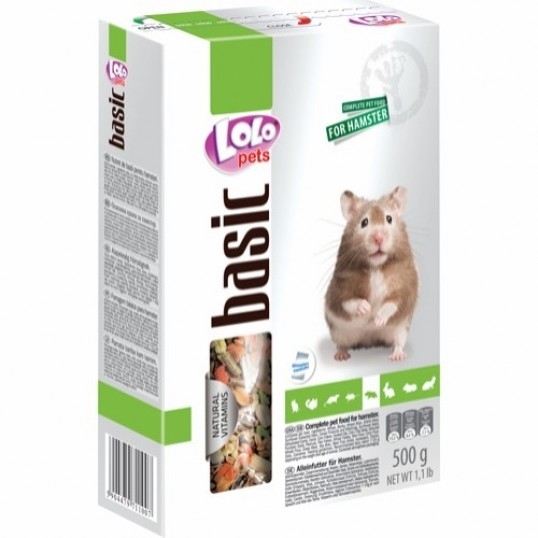 Lolo Pets Hamsterfoder komplet fuldfoder. 500g.