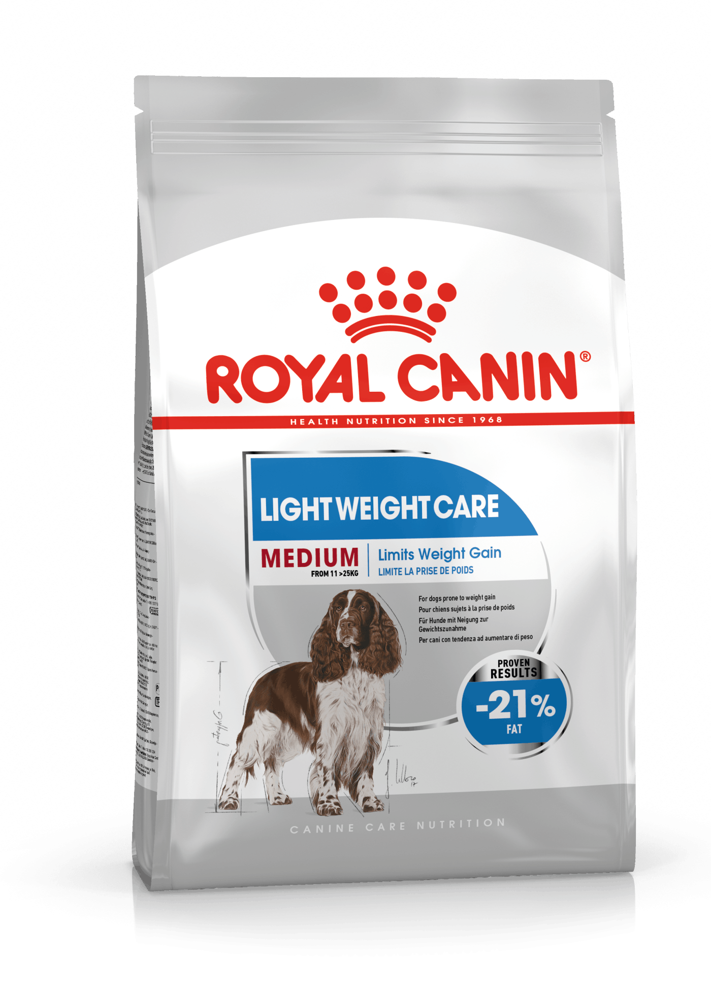 Se Royal Canin Medium LIGHT Weightcare. Hund med særligt behov. (12kg). hos Alttilhundogkat.dk
