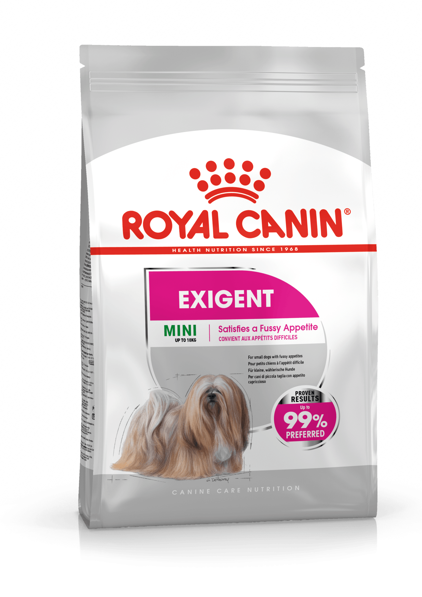 Se Royal Canin Mini Exigent - Til små kræsne hunde. Over 10 måneder hos Alttilhundogkat.dk