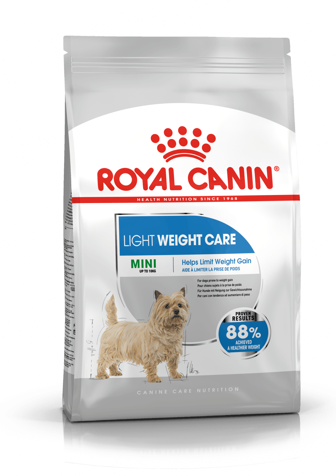 Se Royal Canin Mini LIGHT Weightcare. Over 10 måneder hos Alttilhundogkat.dk