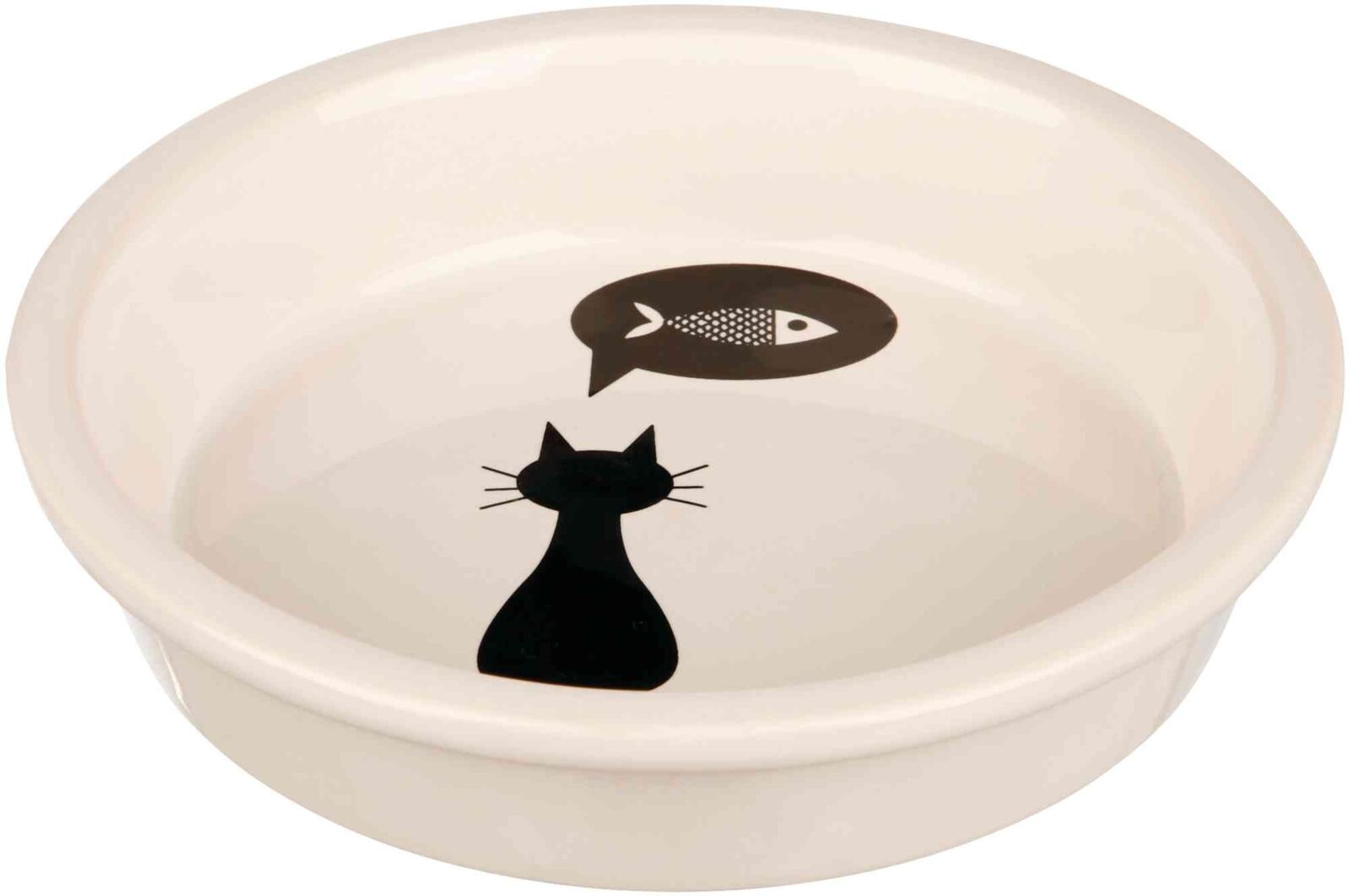 melodrama mørk gået vanvittigt Keramiksskål til kat hvid