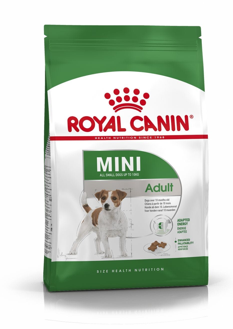 Se Royal Canin Mini Adult 1-10 kg. Voksen og Moden. Over 10 måneder hos Alttilhundogkat.dk