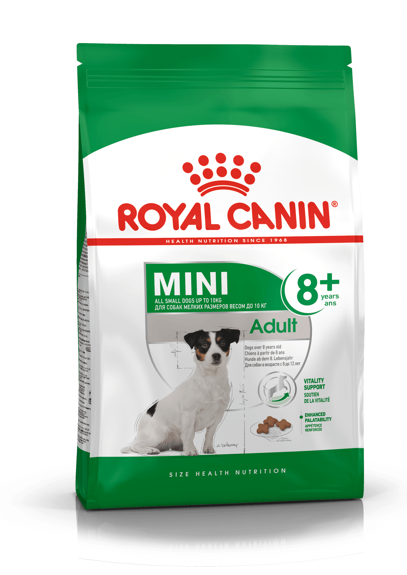 Royal Canin Mini Adult 8+. Hunde over 8 år.