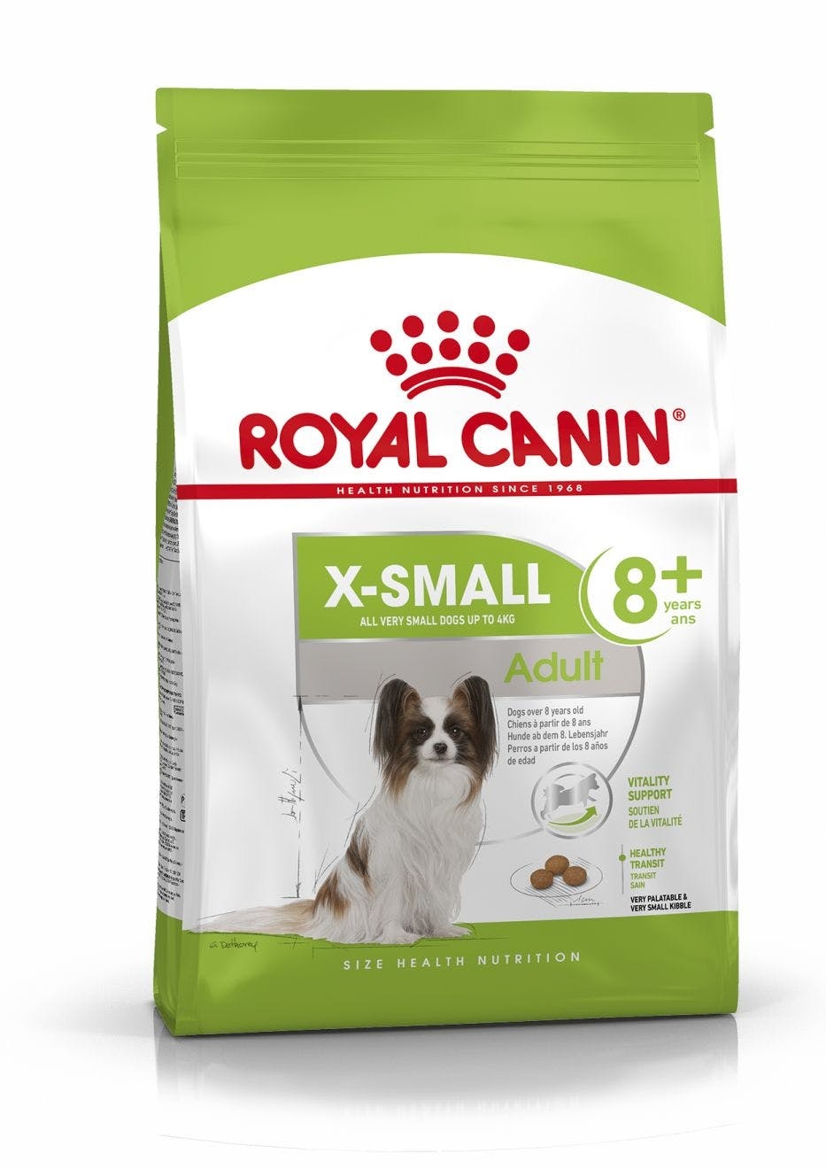 Se Royal Canin XSmall Adult 8+. (op til 4 kg hund) Over 8 år. hos Alttilhundogkat.dk
