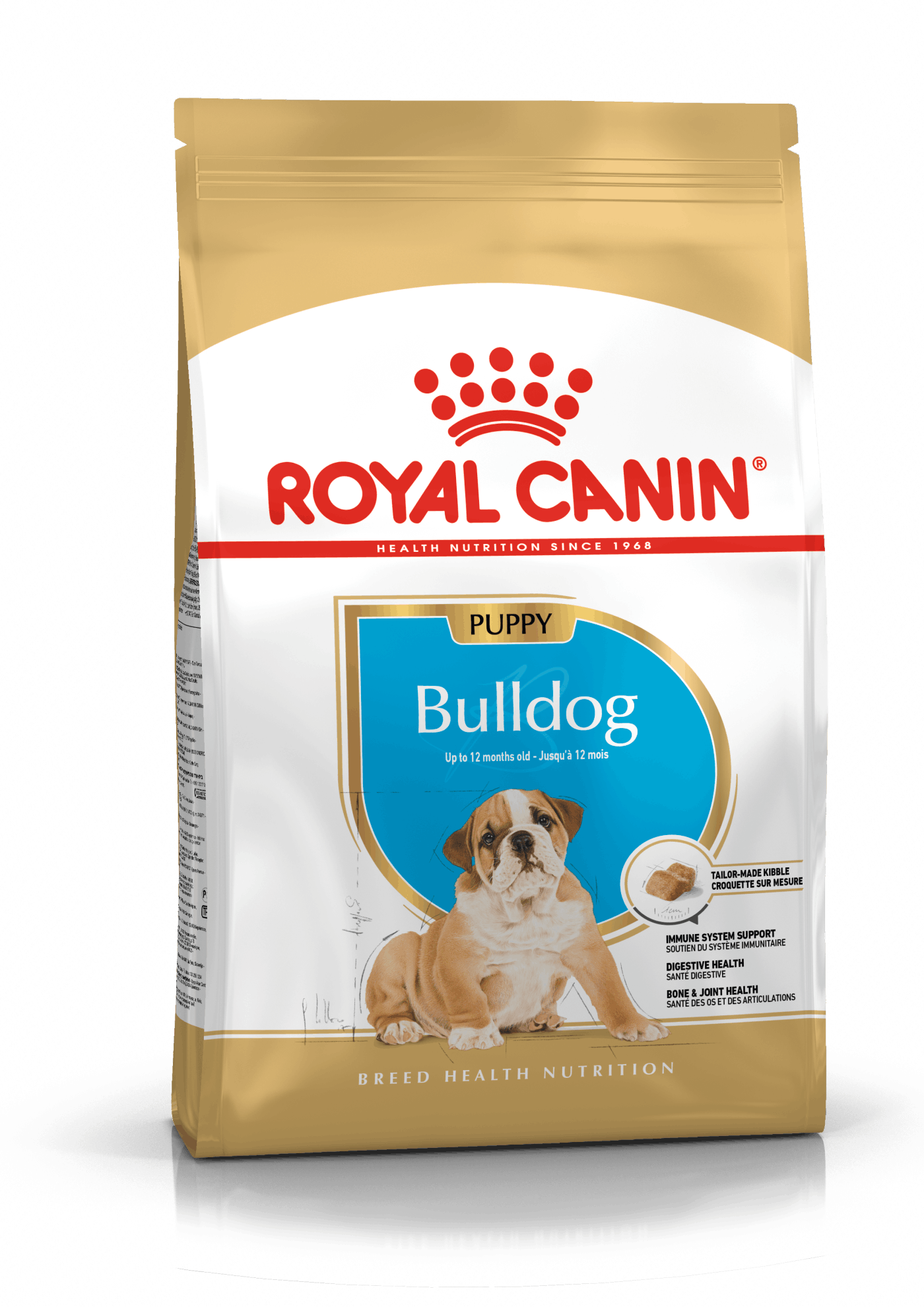 Se Royal Canin Bulldog (Engelsk) Puppy - under 12 måneder hos Alttilhundogkat.dk