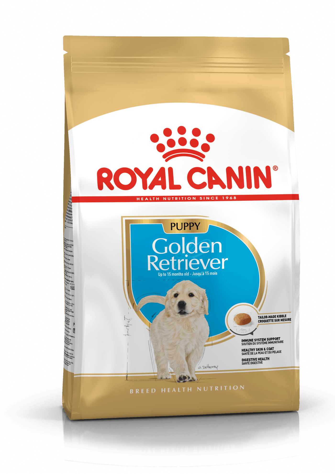 Se Royal Canin Golden Retriever Puppy - op til 15 måneder. 12kg hos Alttilhundogkat.dk