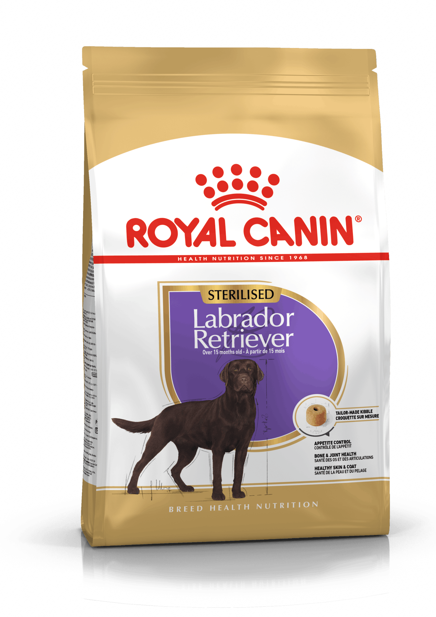 Se Royal Canin Labrador Retriever Sterilised Adult - Til steriliserede hunde over 15 måneder. hund. (12 kg) hos Alttilhundogkat.dk